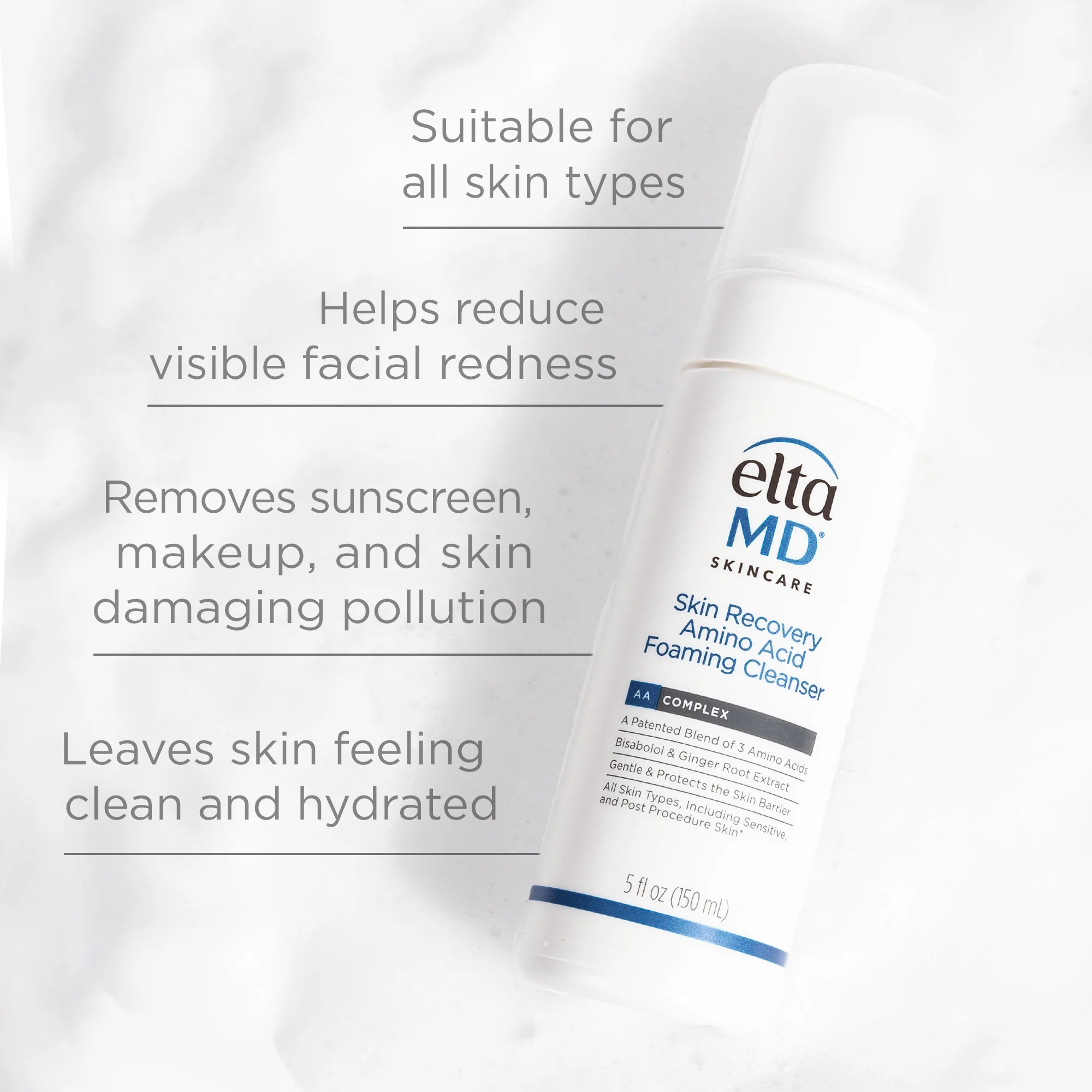 EltaMD Skin Recovery Amino Acid Foaming Cleanser - Image 4